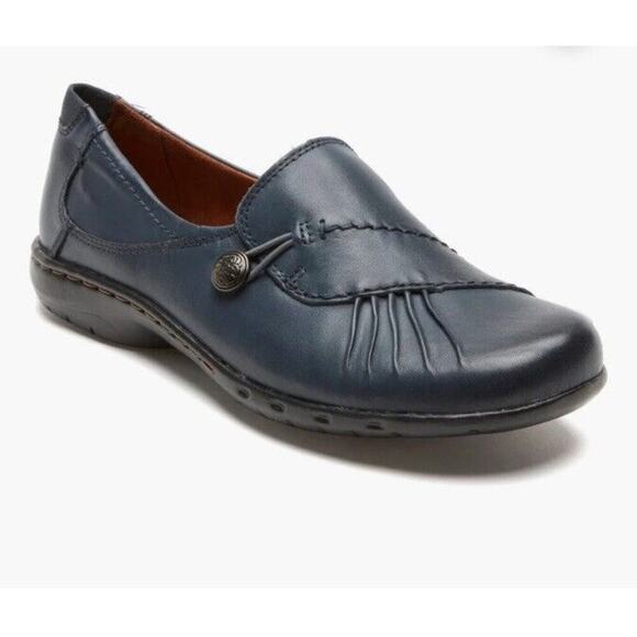 Cobb Hill Shoes - Women’s Cobb Hill Paulette Slip On Loafer Navy Leather Size 7 New